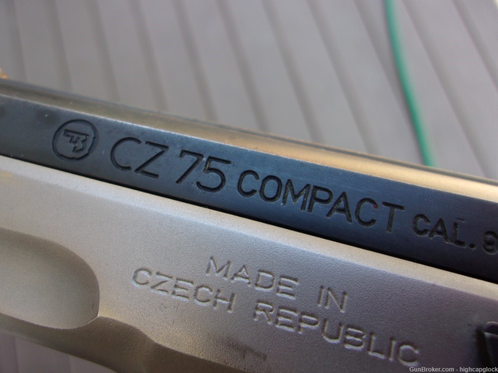 CZ 75 Compact 9mm 3.75" Pistol Two Tone REAL NICE Semi Auto $1START-img-4