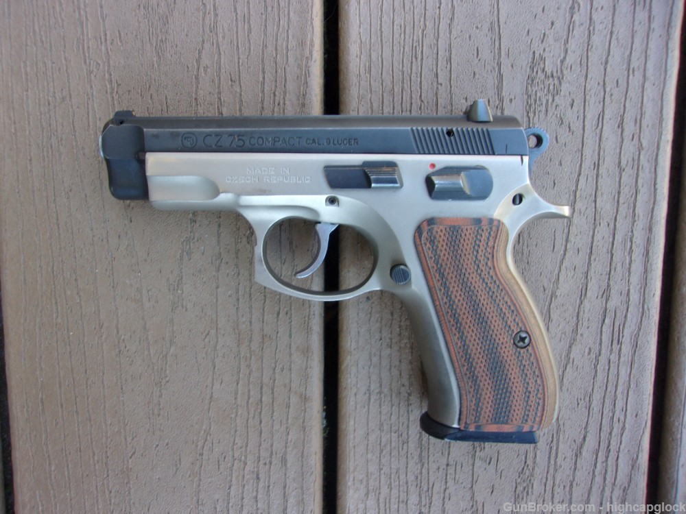 CZ 75 Compact 9mm 3.75" Pistol Two Tone REAL NICE Semi Auto $1START-img-16