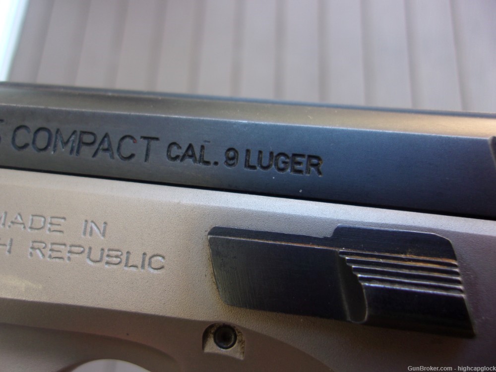 CZ 75 Compact 9mm 3.75" Pistol Two Tone REAL NICE Semi Auto $1START-img-6