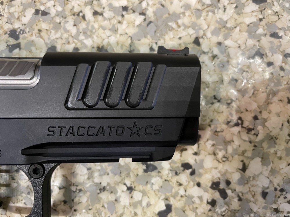 Staccato CS NEW WIDE FRAME Stainless Barrel Flat Trigger Compact Sight-img-2