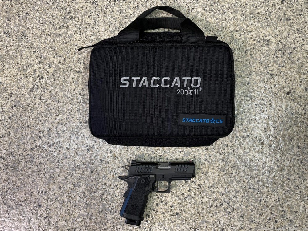 Staccato CS NEW WIDE FRAME Stainless Barrel Flat Trigger Compact Sight-img-0