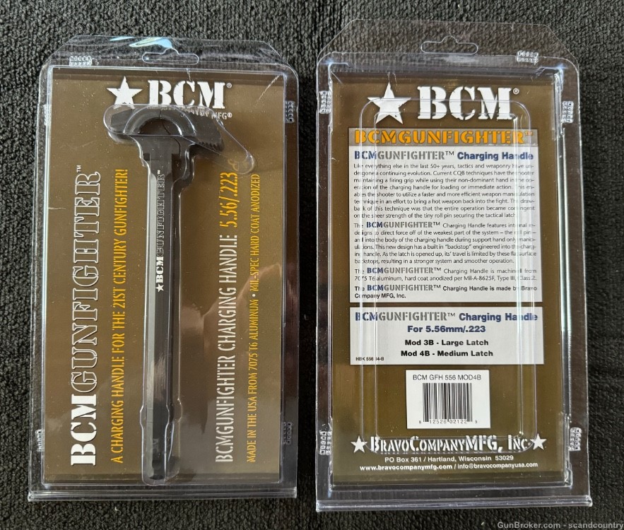 BCM GUNFIGHTER CHARGING HANDLE - MOD 4B LATCH - FREE SHIPPING-img-0
