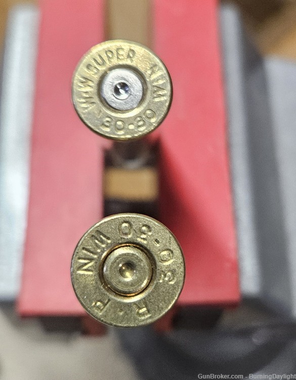Once fired, 30-30 brass, mixed head stamp R-P and Win 140 count-img-1