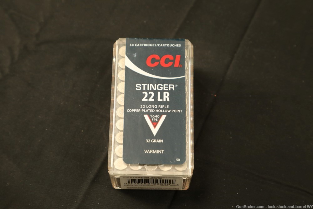 200x CCI Stinger 22 LR 32 Gr. HP Ammo -img-1