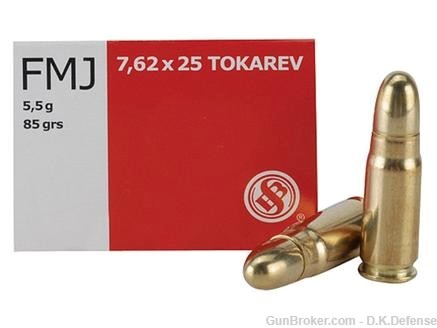 500 Rounds Sellier & Bellot Pistol & Revolver Ammo 7.62x25mm Tokarev 85gr -img-0