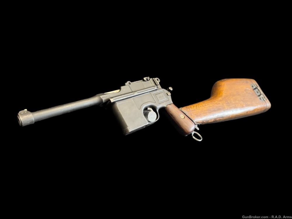 Ultra Rare German Mauser C96 Broomhandle w/Original Mauser Holster Stock -img-1