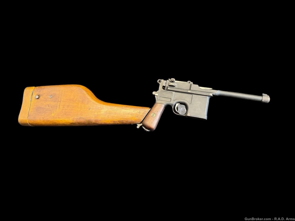 Ultra Rare German Mauser C96 Broomhandle w/Original Mauser Holster Stock -img-9