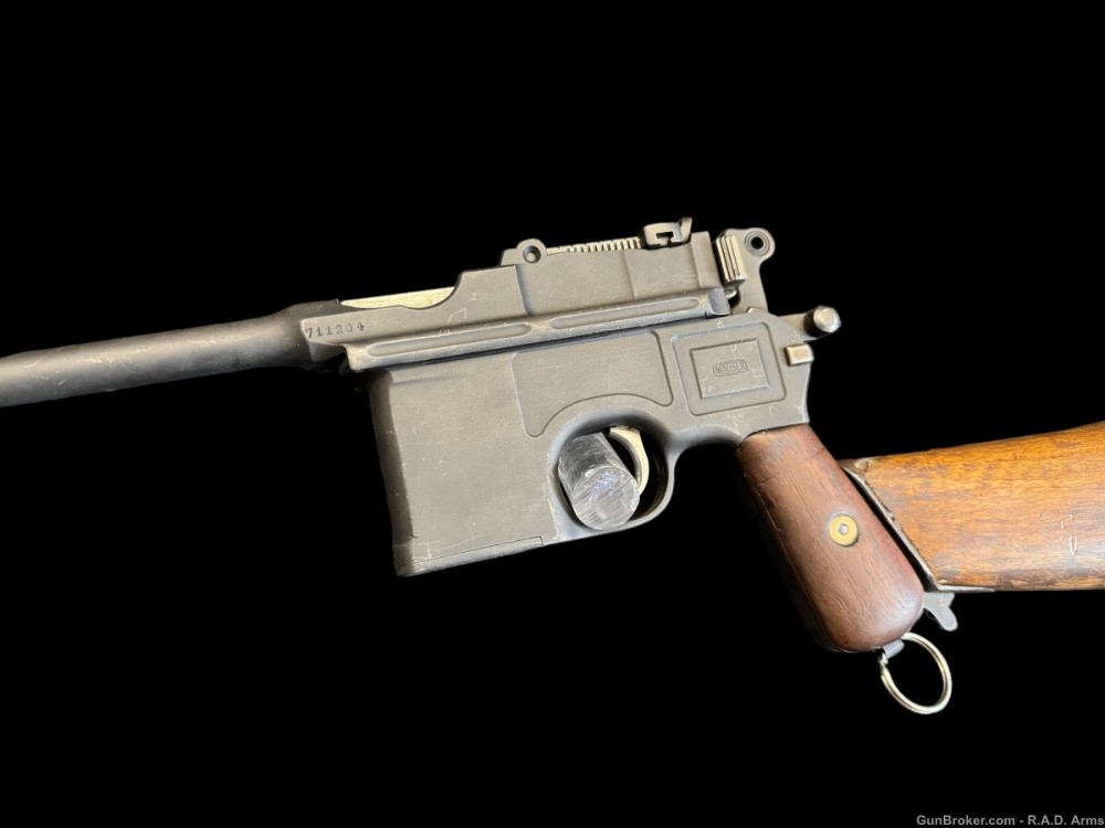 Ultra Rare German Mauser C96 Broomhandle w/Original Mauser Holster Stock -img-2