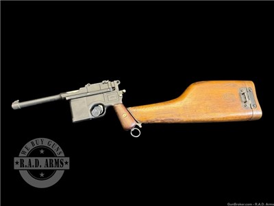 Ultra Rare German Mauser C96 Broomhandle w/Original Mauser Holster Stock 