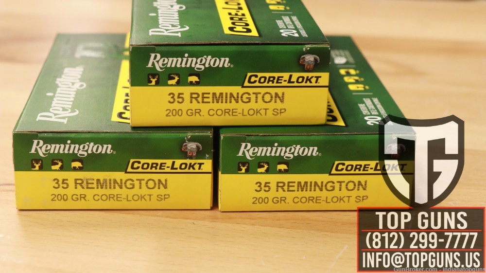Remington 35 Rem Ammo 200 Grain Core-Lokt SP 60 Rounds Free Shipping-img-0