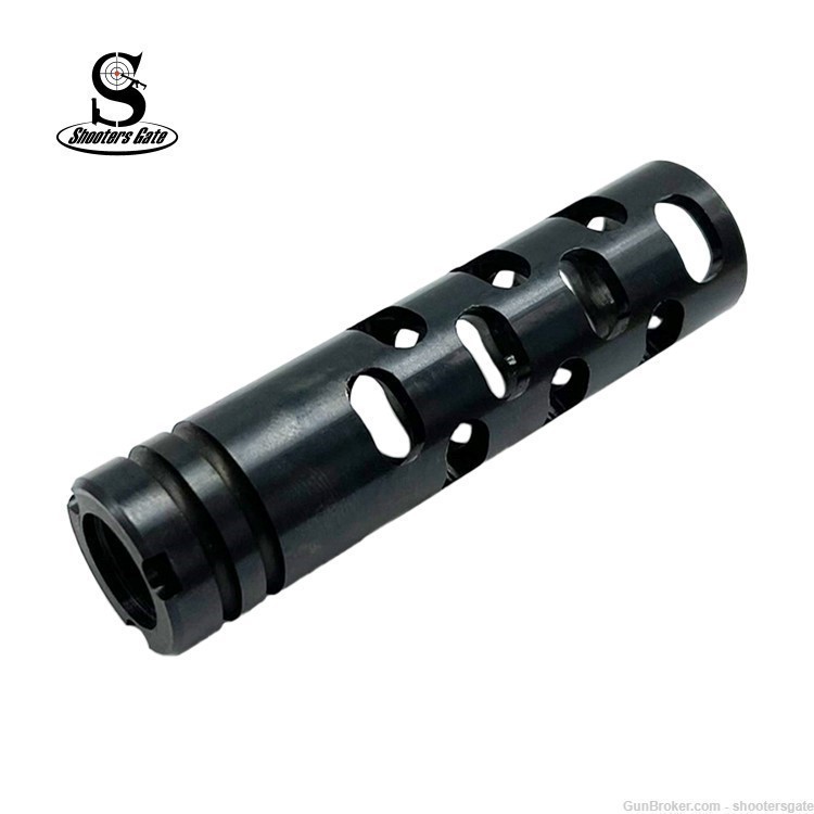 AK-47 Compensator 14x1 LH twist with full ports, 3.5'' long, shootersgate-img-1