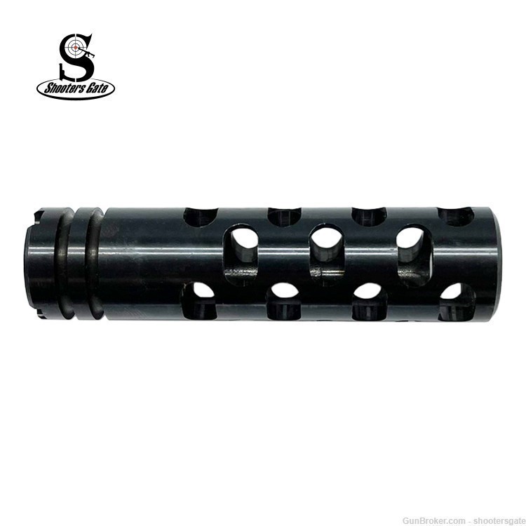 AK-47 Compensator 14x1 LH twist with full ports, 3.5'' long, shootersgate-img-0