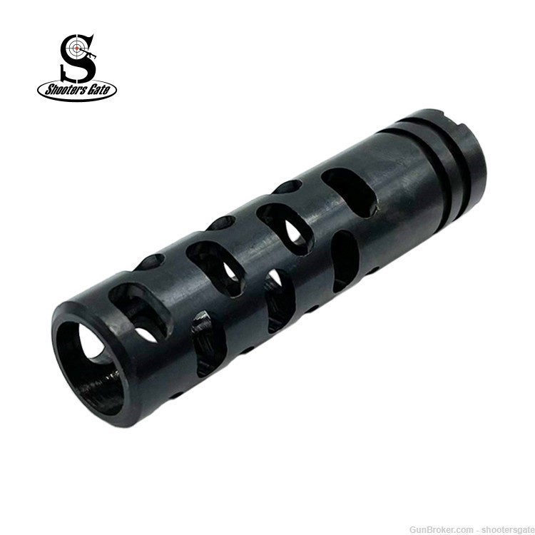AK-47 Compensator 14x1 LH twist with full ports, 3.5'' long, shootersgate-img-2