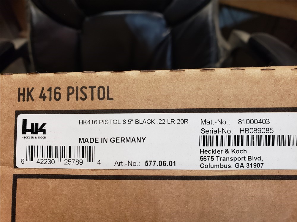 NEW! Heckler & Koch HK416 PISTOL .22 LR 8.5 AR22 22 22LR AR 81000403 15 NIB-img-0