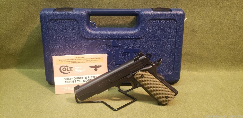 Colt Gunsite Pistol Semi Auto 45 ACP Black Good Shape-img-0