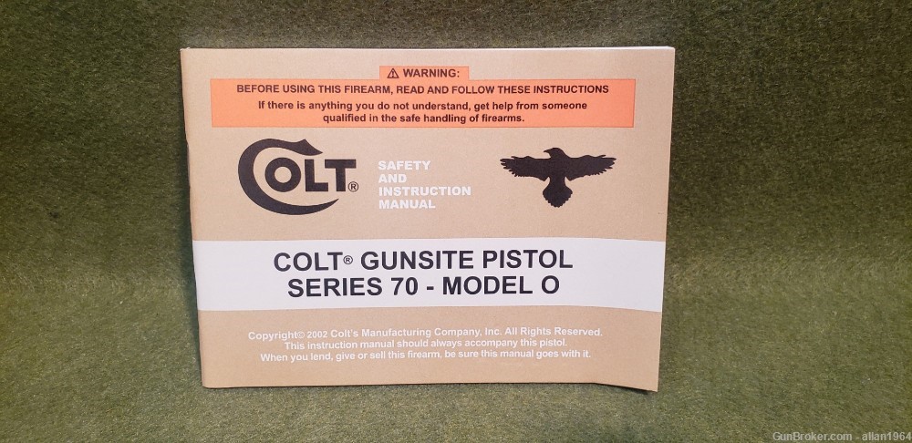 Colt Gunsite Pistol Semi Auto 45 ACP Black Good Shape-img-39