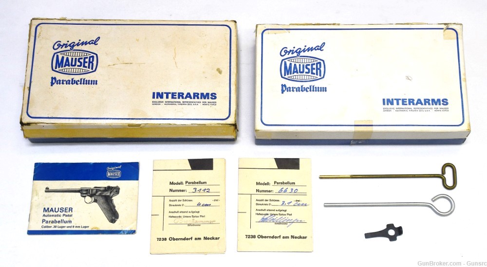 VINTAGE MAUSER LUGER PARABELLUM BOXS W/TEST TARGETS & MANUAL NO RESERVE-img-0