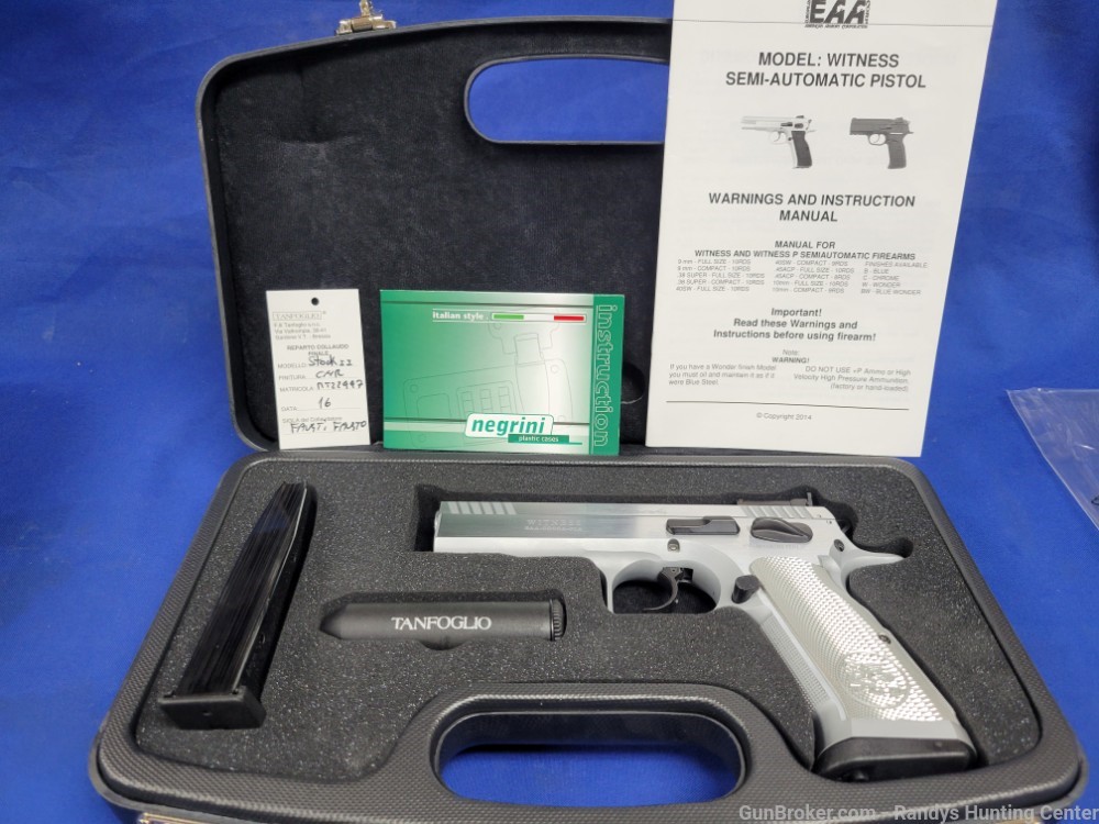 EAA Tangfolio Witness Stock II 9mm Semi-Auto Steel Frame Pistol-img-0