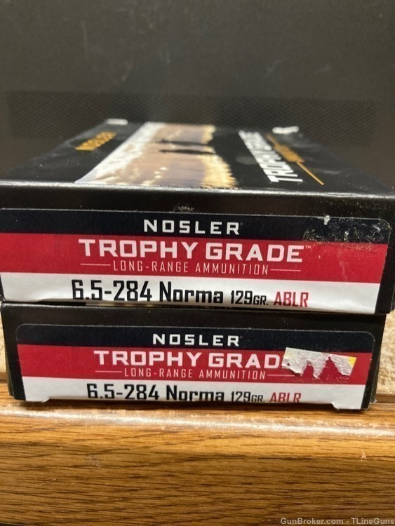 Nosler Trophy Grade 6.5-284 Norma 129 gr ABLR 40 Rounds-img-0