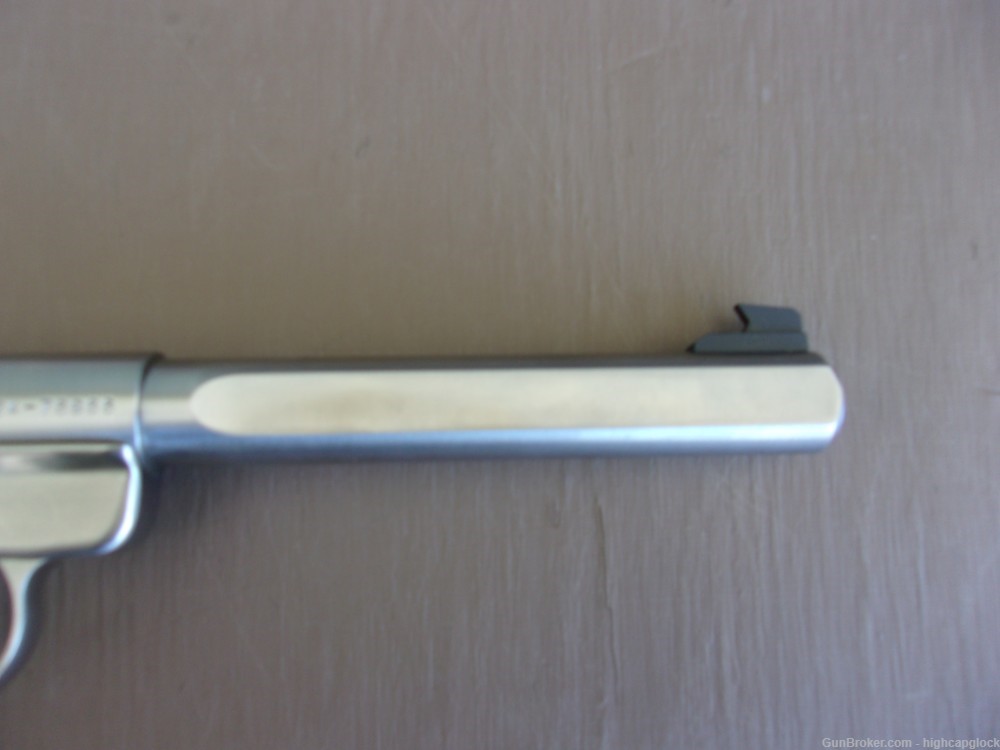 Ruger Mark II Competition Target .22 Slab Side Stainless 7" Pistol $1START-img-9
