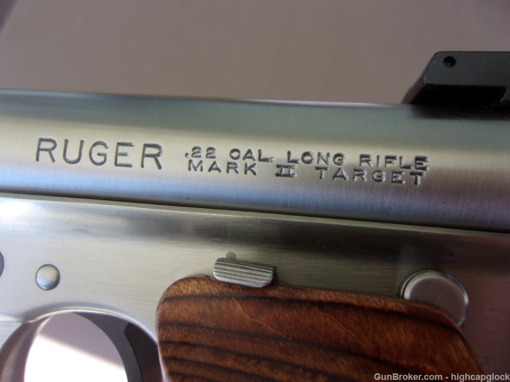 Ruger Mark II Competition Target .22 Slab Side Stainless 7" Pistol $1START-img-10