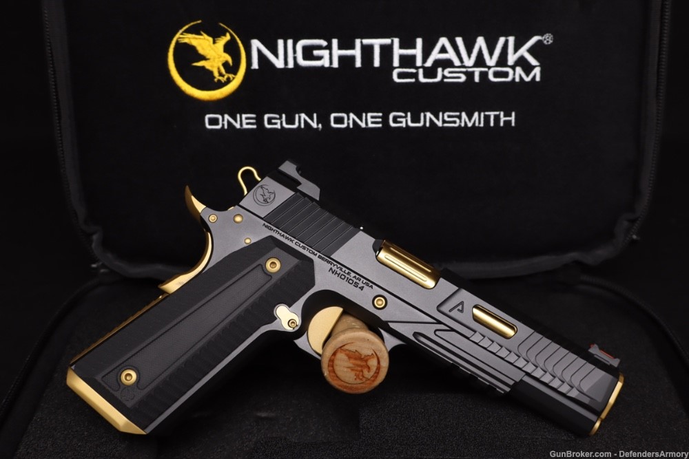 Nighthawk Custom Agent 2 IOS Optic Ready GOV Recon 9MM Black Nitride Gold  -img-0