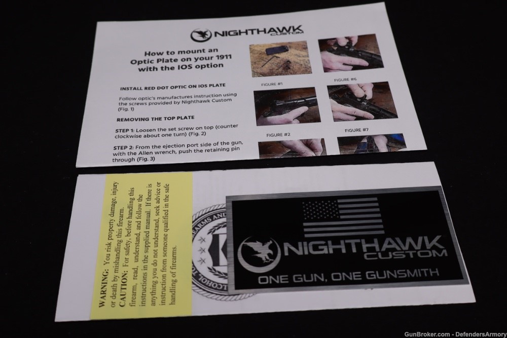 Nighthawk Custom Agent 2 IOS Optic Ready GOV Recon 9MM Black Nitride Gold  -img-26
