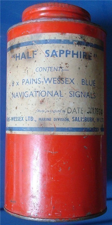 Pains Wessex Signal Container - 1974 dated - for Blue Signals-img-0