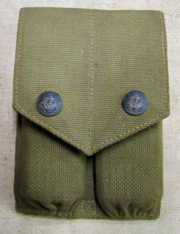 Scarce M1912 Colt 1911 Dual Magazine Pouch Mills Dated 1912-img-0
