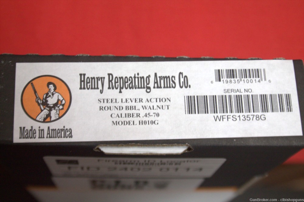 Henry Steel Lever Action W/ side Gate Rifle .45-70 Govt  18" Round Barrel-img-2