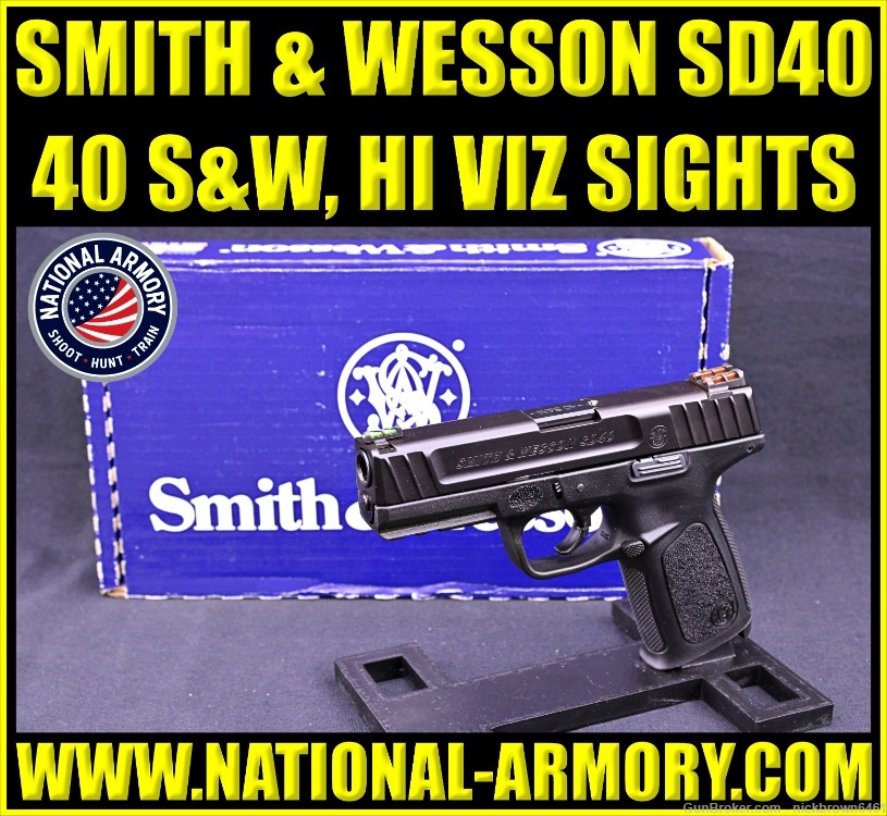 *LNIB* SMITH & WESSON SD40 SELF-DEFENSE HI-VIZ 40 S&W 4.0" 2 MAGS S&W SDT-img-0