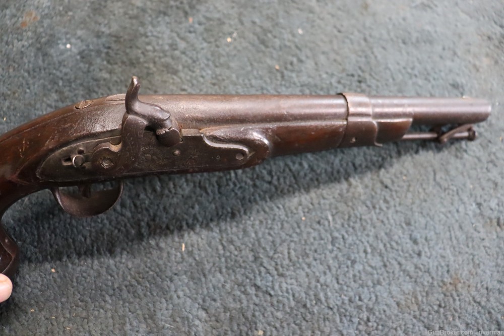 Antique US Model 1819 Simeon North Percussion Conversion Martial Pistol-img-8