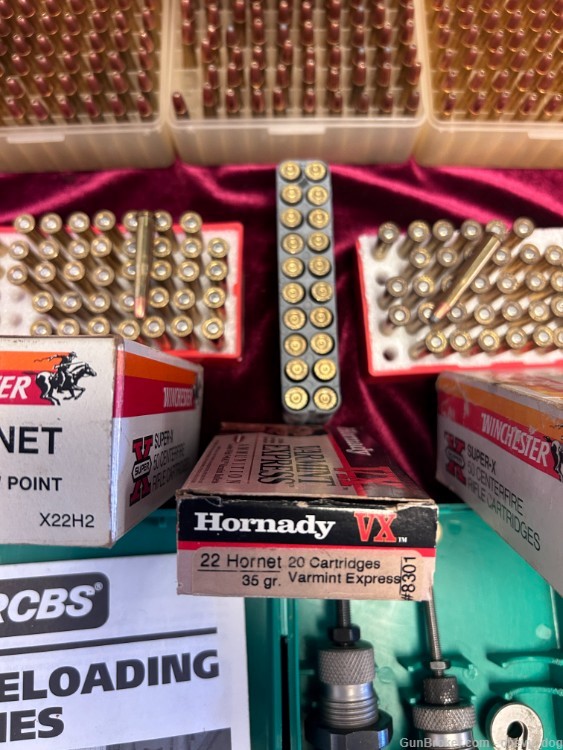 .22 Hornet Factory Ammo, Reloads & Dies - 744 Rounds Total - Penny Auction!-img-2