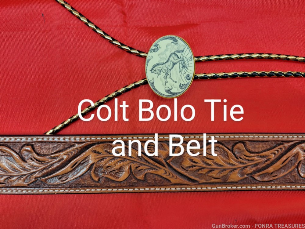 Colt Sterling Silver Belt Buckle by Wheat & Bolo Tie for SAA or Python-img-13