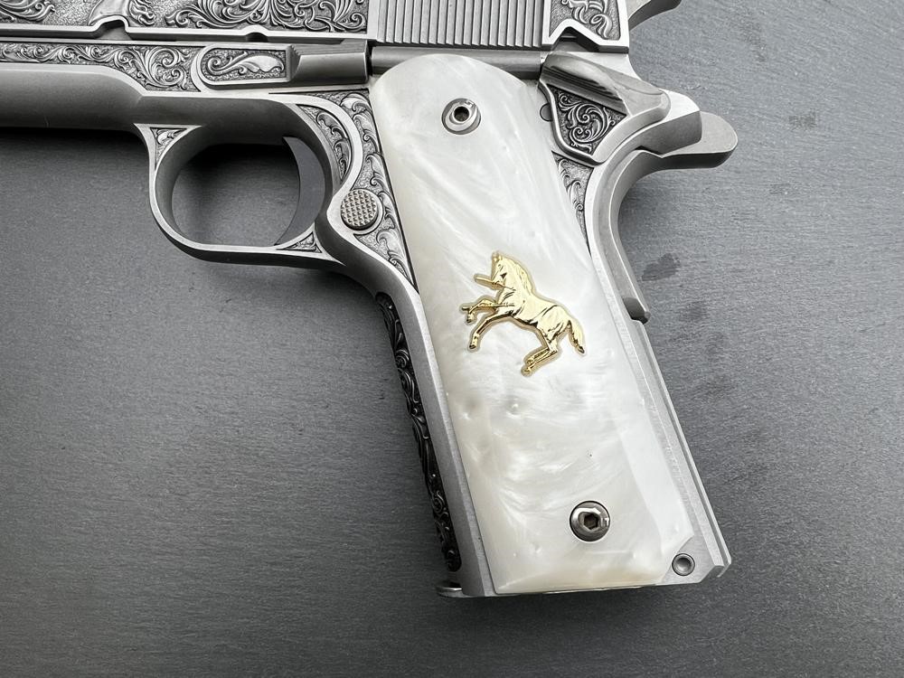 FACTORY 2ND - Colt 1911 38 Super Engraved Master Scroll Rampant by Altamont-img-4