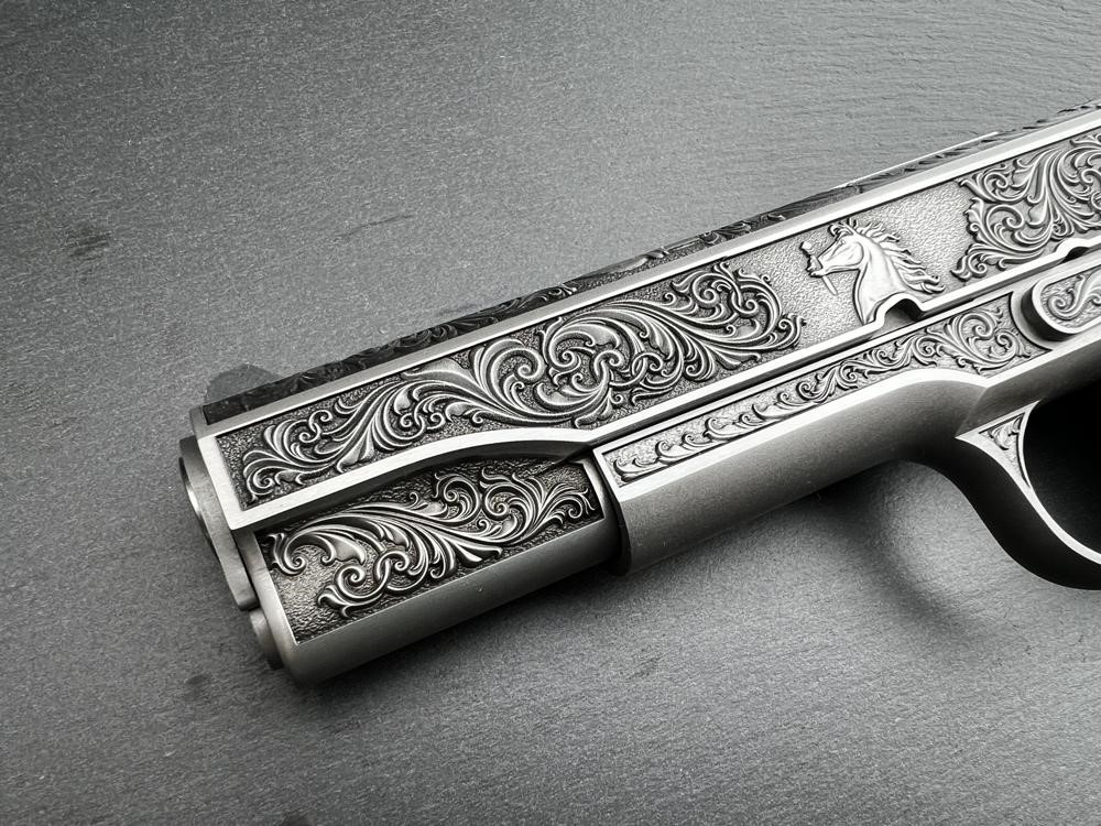 FACTORY 2ND - Colt 1911 38 Super Engraved Master Scroll Rampant by Altamont-img-1