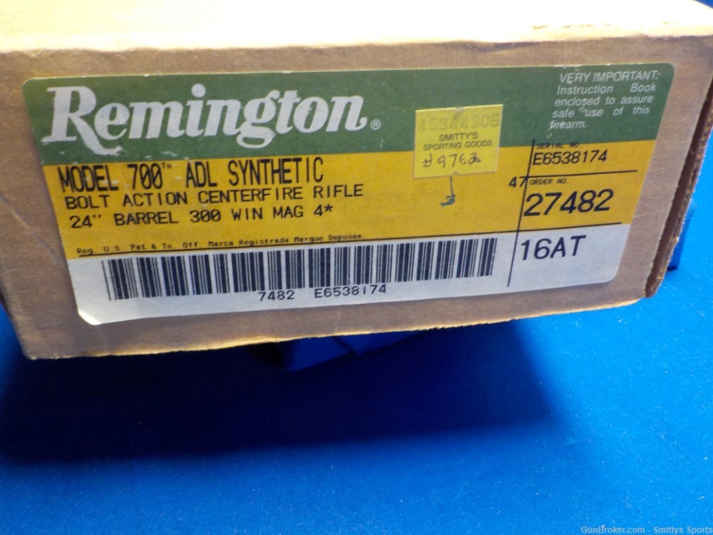 Remington 700 ADL 300 Winchester Magnum Iron Sights 24" Barrel NIB-img-51