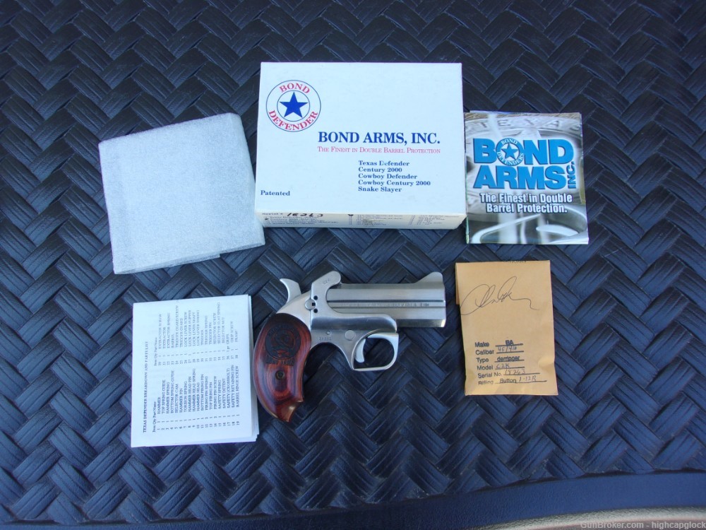 Bond Arms Snake Slayer .45 Colt .410 Derringer Stainless 3.5" $1START-img-1