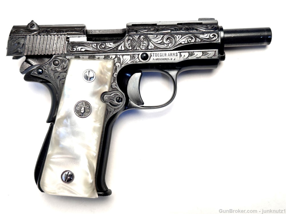 Llama Model 3A .22LR Fully Factory Engraved with "Pearl" Grips Made in 1973-img-21