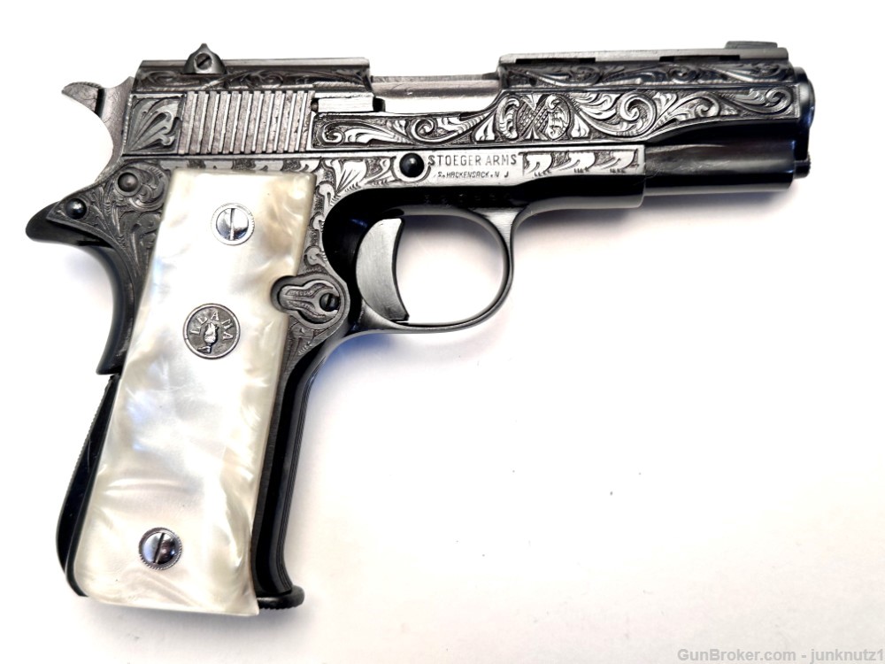 Llama Model 3A .22LR Fully Factory Engraved with "Pearl" Grips Made in 1973-img-1