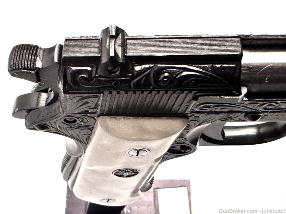 Llama Model 3A .22LR Fully Factory Engraved with "Pearl" Grips Made in 1973-img-10