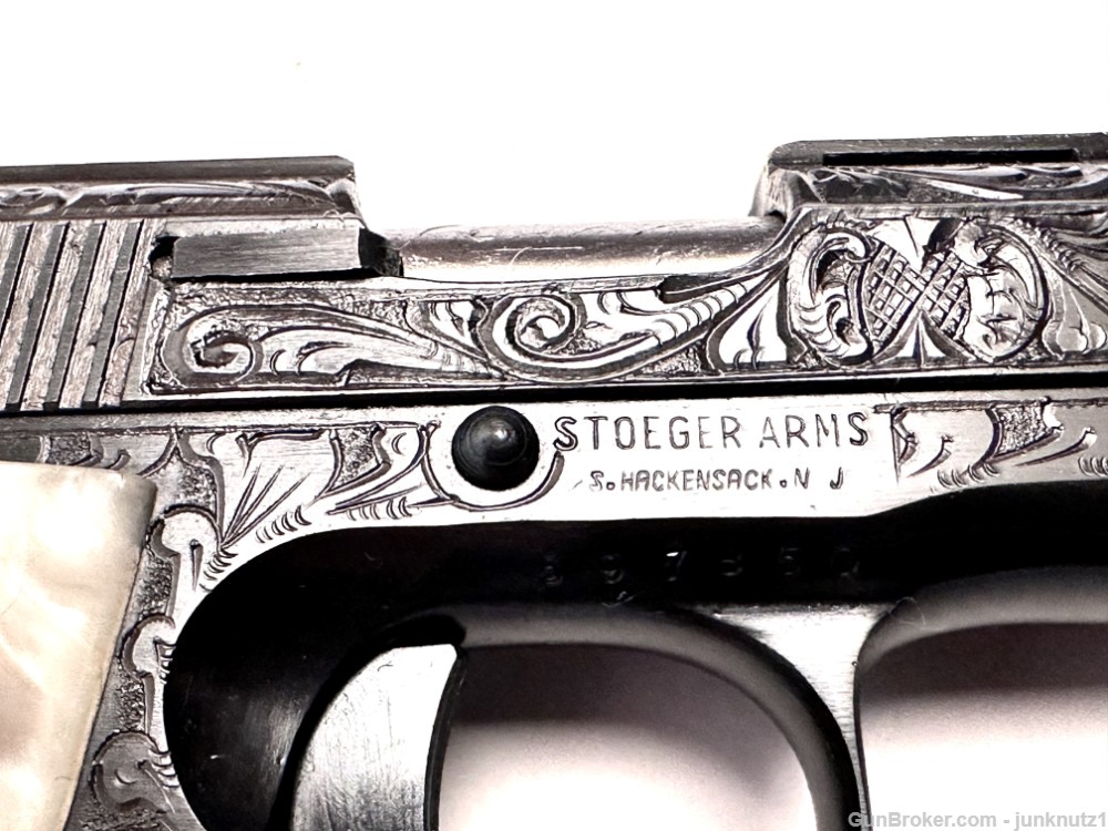 Llama Model 3A .22LR Fully Factory Engraved with "Pearl" Grips Made in 1973-img-6