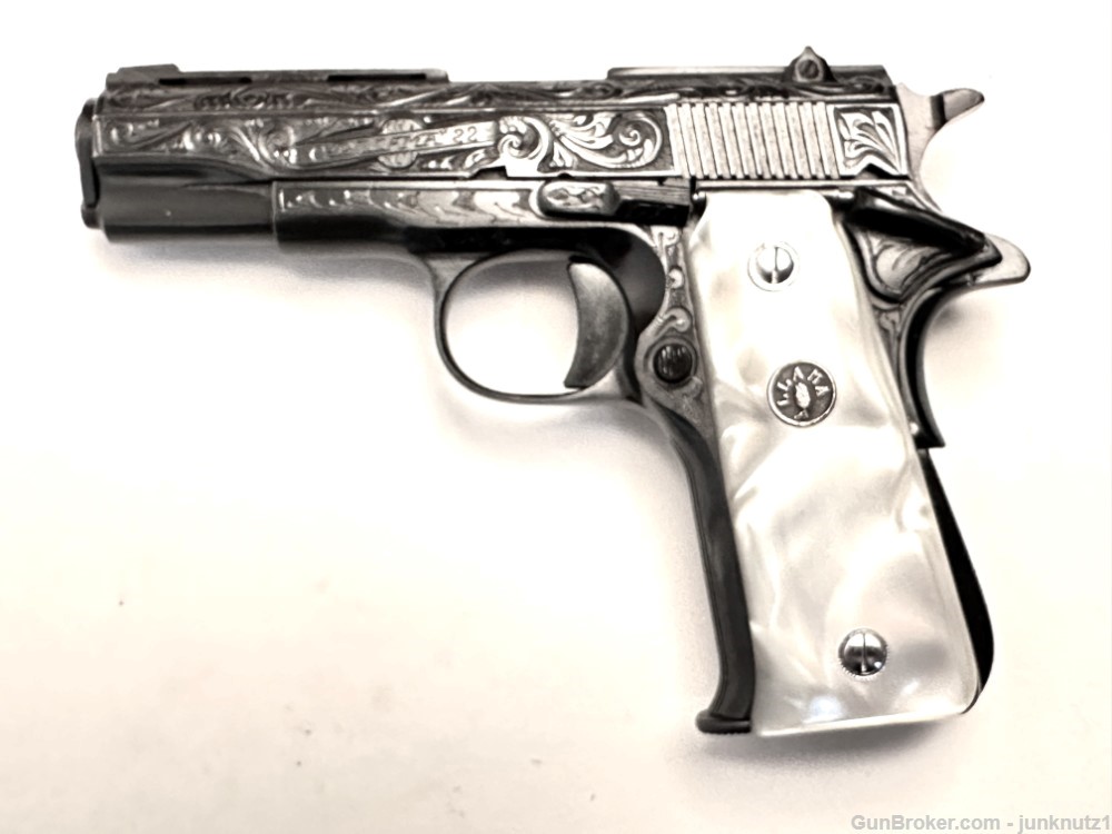 Llama Model 3A .22LR Fully Factory Engraved with "Pearl" Grips Made in 1973-img-0