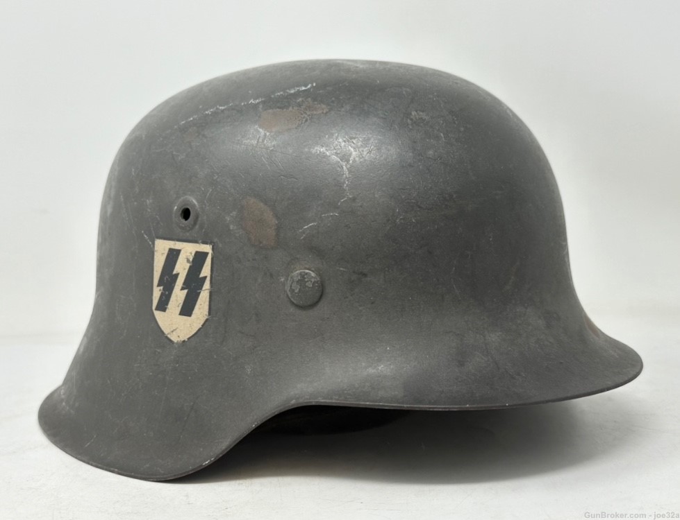 WW2 German SD SS M42 Helmet Named WWII uniform -img-1