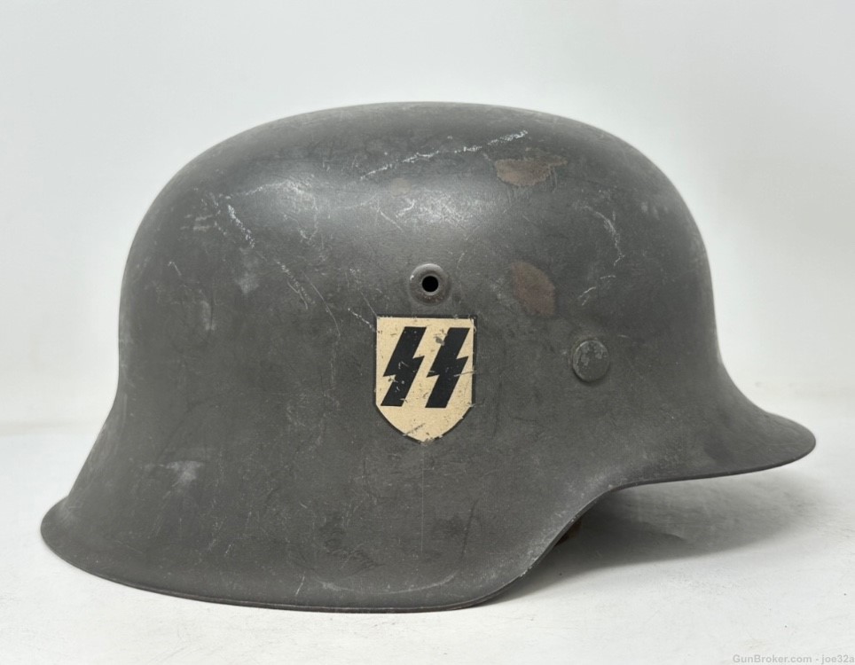 WW2 German SD SS M42 Helmet Named WWII uniform -img-0