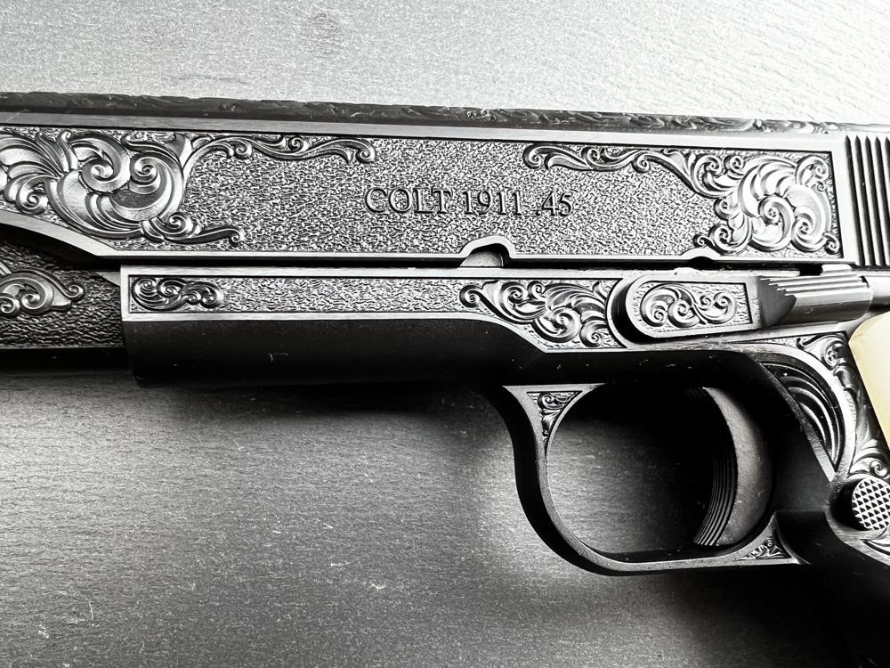 Colt 1911 .45 ACP Custom Engraved Scroll Blued by Altamont-img-2