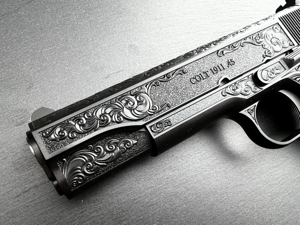 Colt 1911 .45 ACP Custom Engraved Scroll Blued by Altamont-img-1