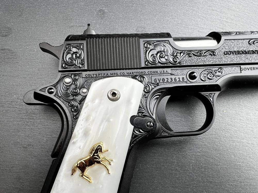 Colt 1911 .45 ACP Custom Engraved Scroll Blued by Altamont-img-10