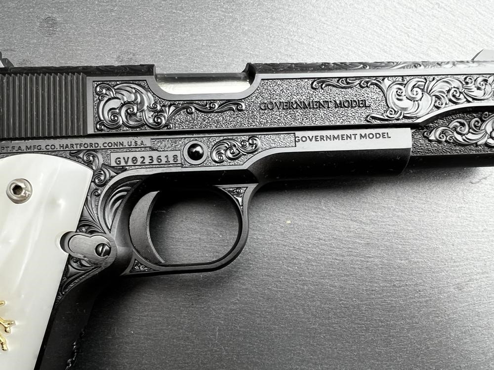 Colt 1911 .45 ACP Custom Engraved Scroll Blued by Altamont-img-9