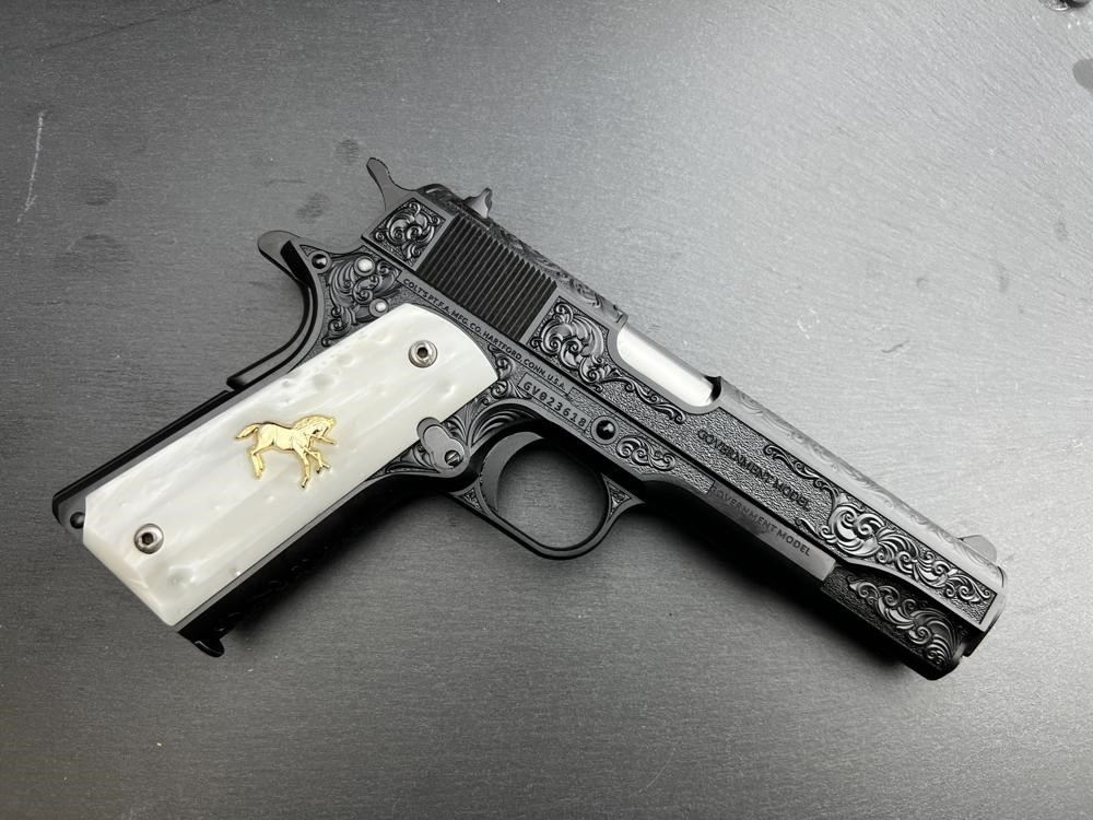 Colt 1911 .45 ACP Custom Engraved Scroll Blued by Altamont-img-17